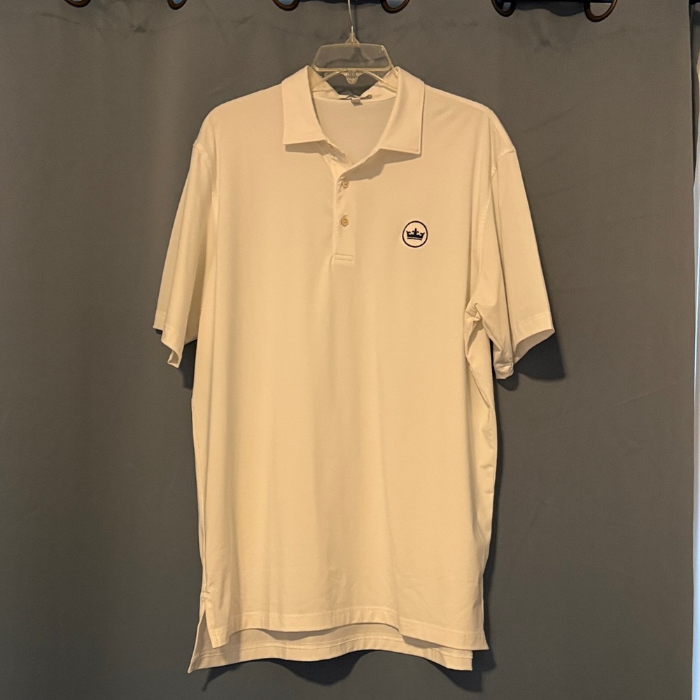 Peter Millar White Polo Shirt size large